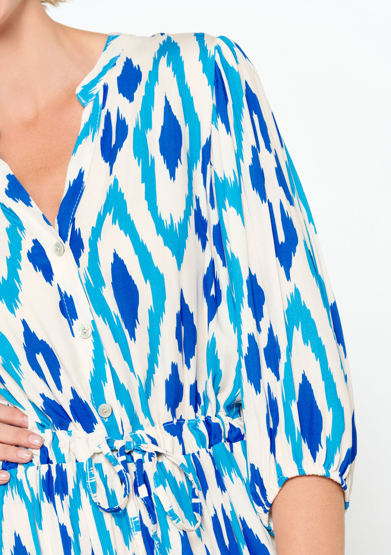 Maxi dress with neckline, Maxi dress with neckline - OFFWHITE - 08103711