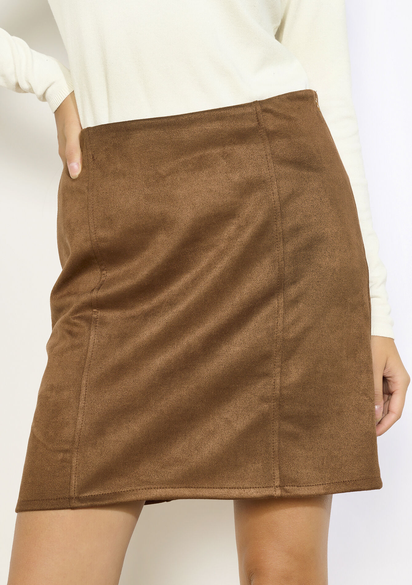 Suèdine minirok, Suèdine minirok - BROWN DARK CHOCOLATE - 07101420_3720