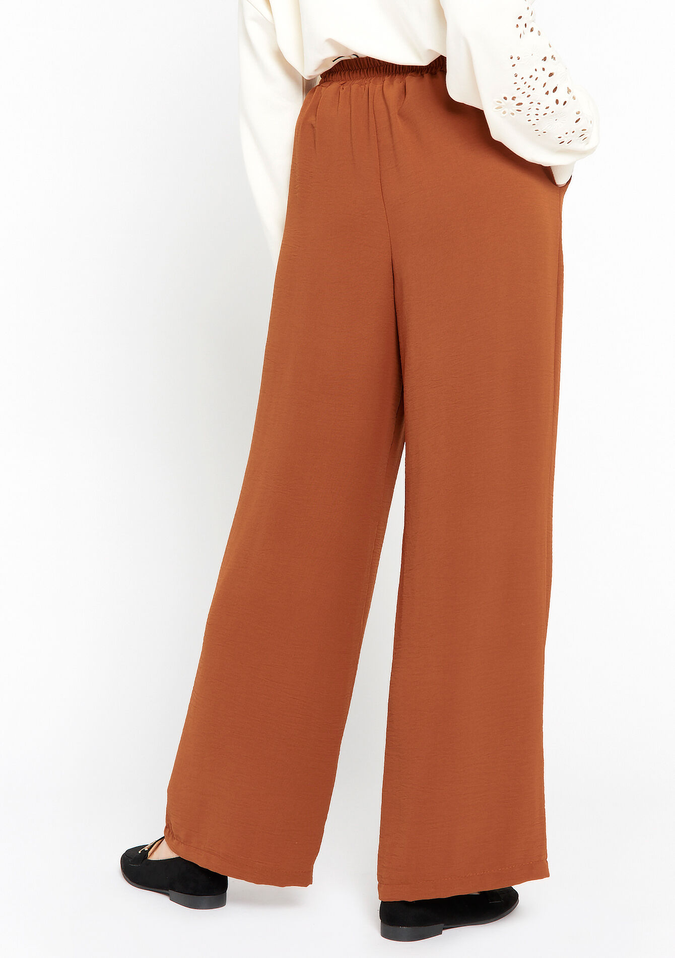 Pantalon évasé - CARAMEL - 06600773_1953
