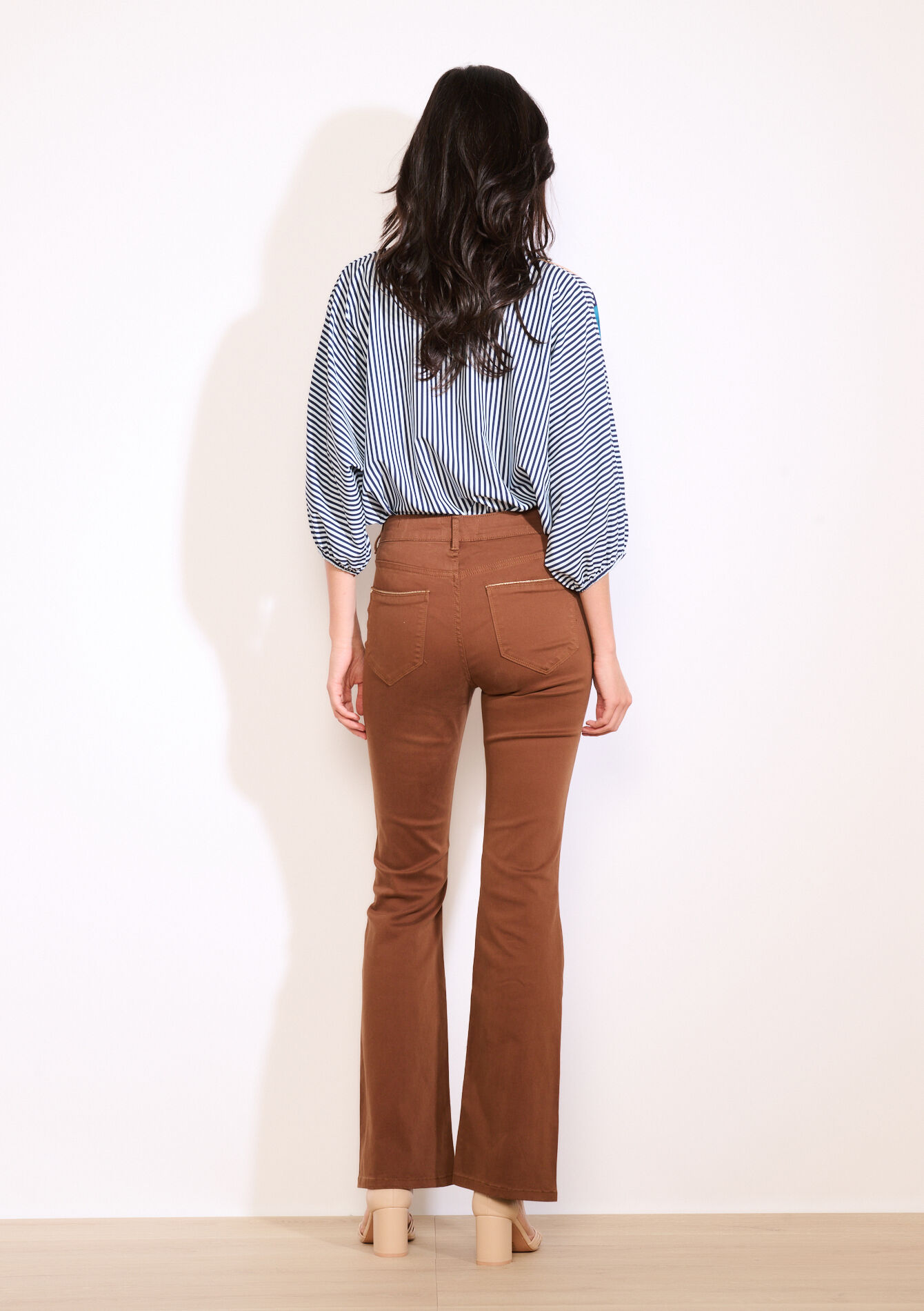 Elegante flared broek, Elegante flared broek - CARAMEL - 06004598_1953
