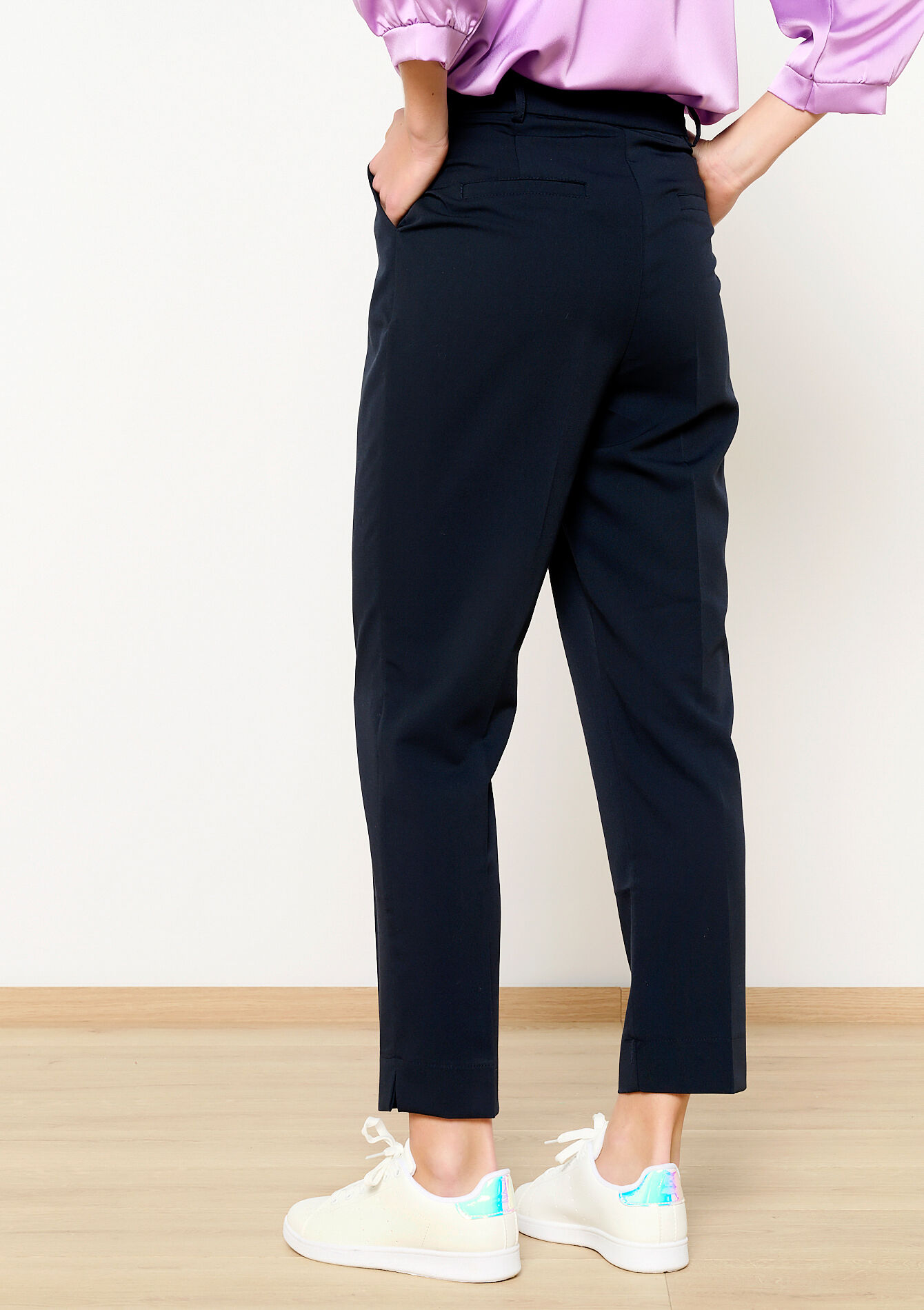 Cigarette trousers, Cigarette trousers - NAVY BASIC - 06100597_2723