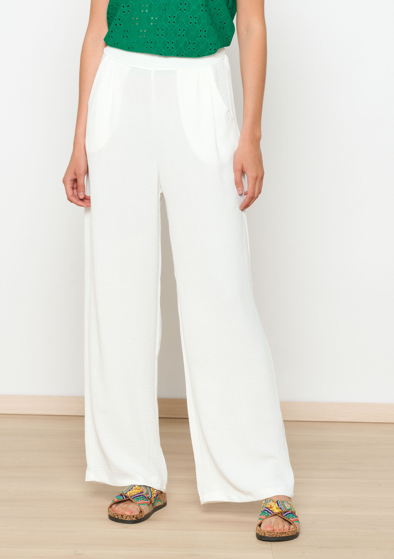 Pantalon évasé, Pantalon évasé - OFFWHITE - 06600821_1001
