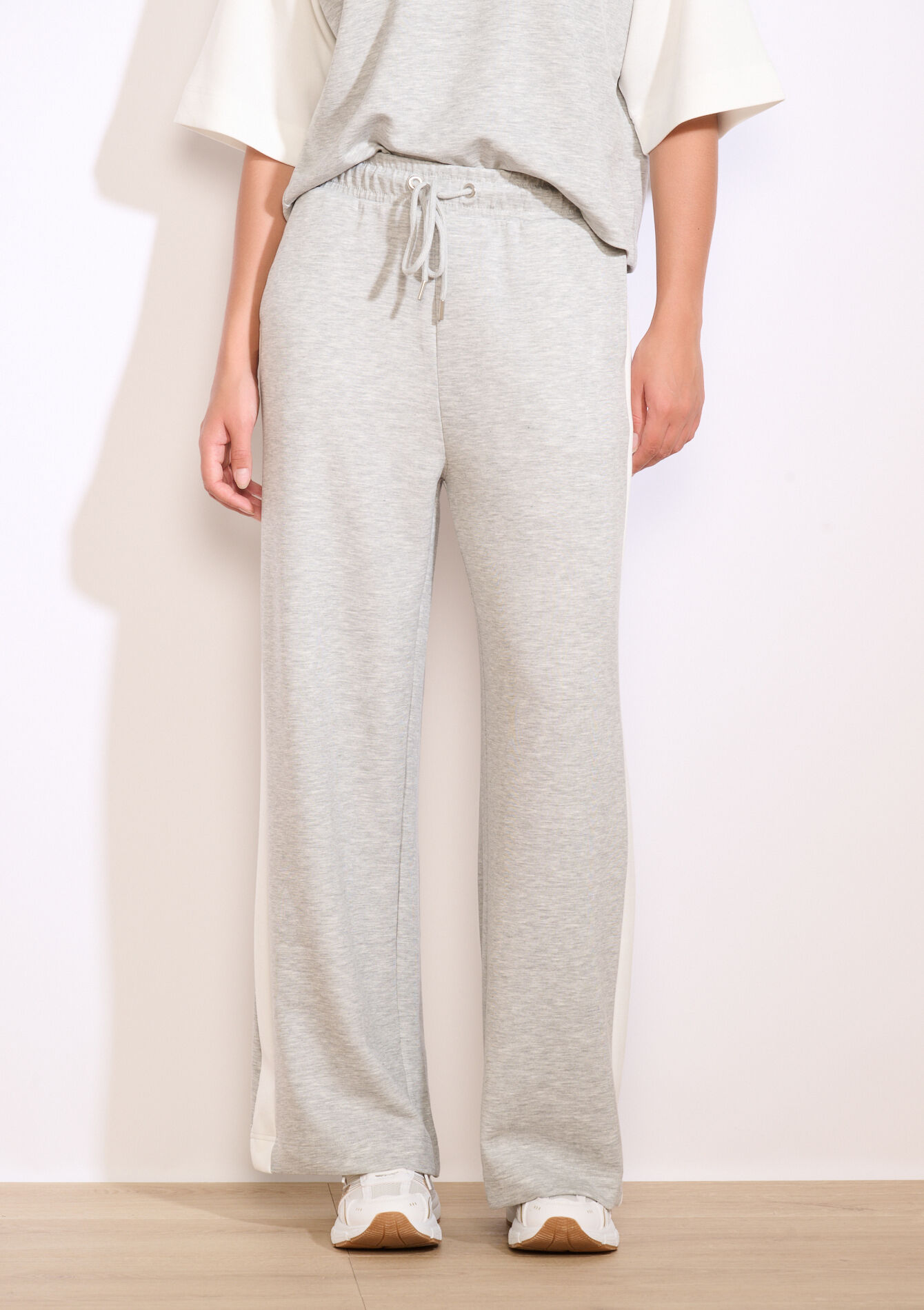 Pantalon de jogging à bandes, Pantalon de jogging à bandes - LIGHT GREY MEL - 15100372_1061