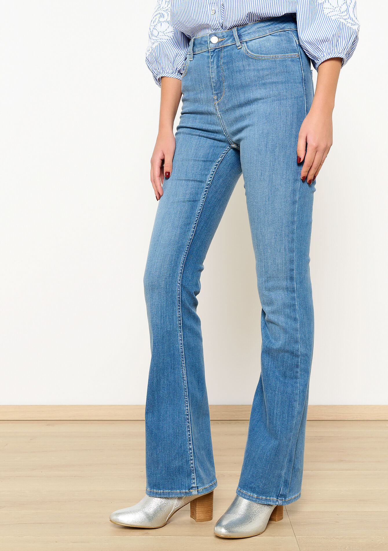 Bootcut jeans, Bootcut jeans - MEDIUM BLUE - 22000504_0500