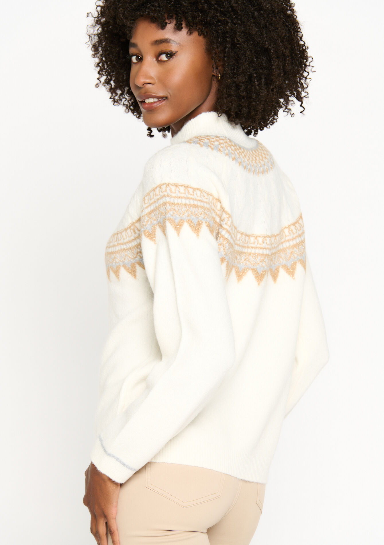 Jacquard pullover, Jacquard pullover - VANILLA WHITE - 04101055_1013