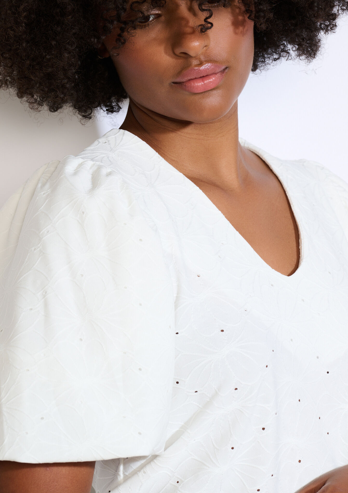 Top met pofmouwen, Top met pofmouwen - OFFWHITE - 02301892_1001