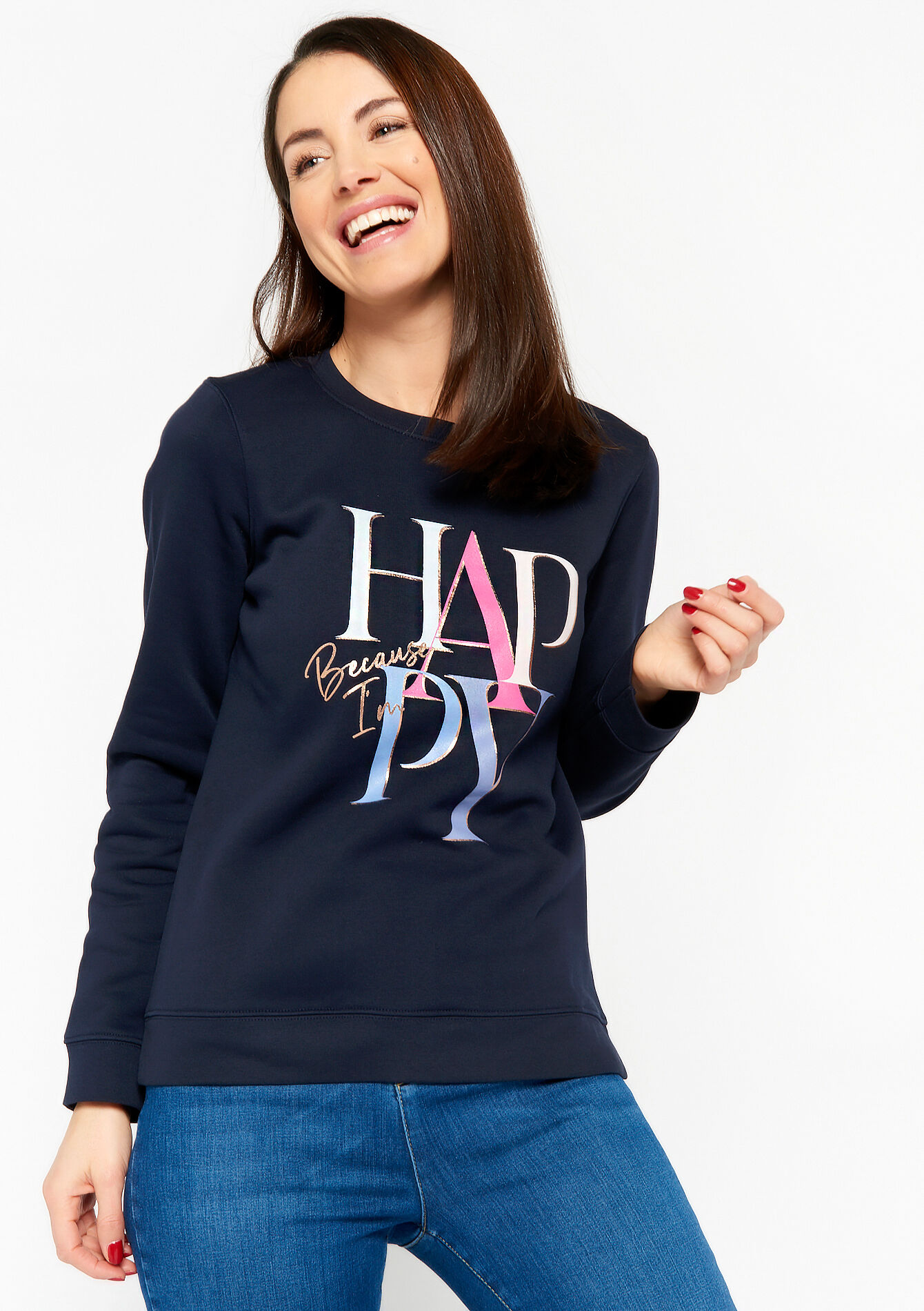 Printed pullover, Printed pullover - NAVY BASIC - 03001684_2723