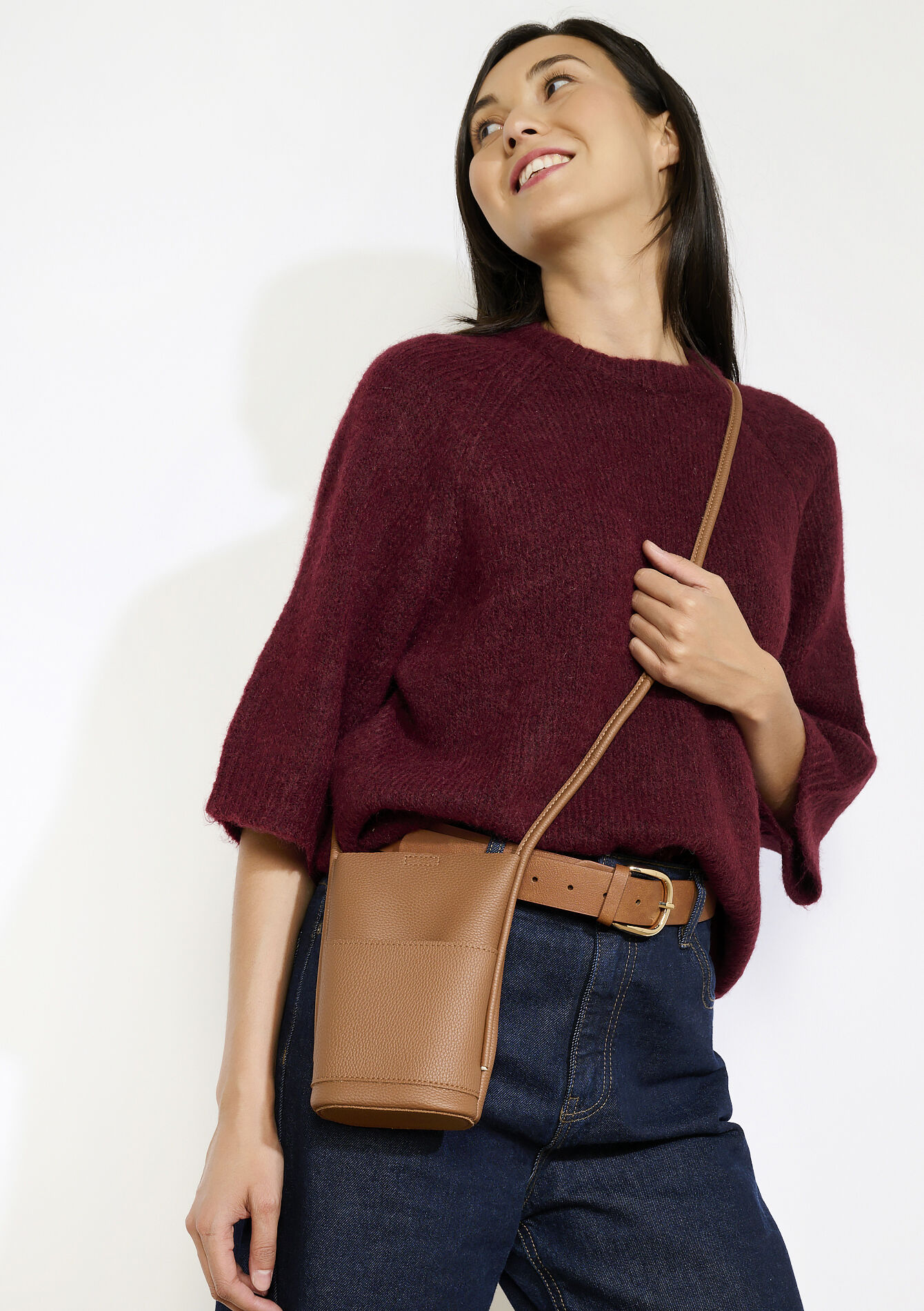 Mini bucket bag van imitatieleer, Mini bucket bag van imitatieleer, , hi-res