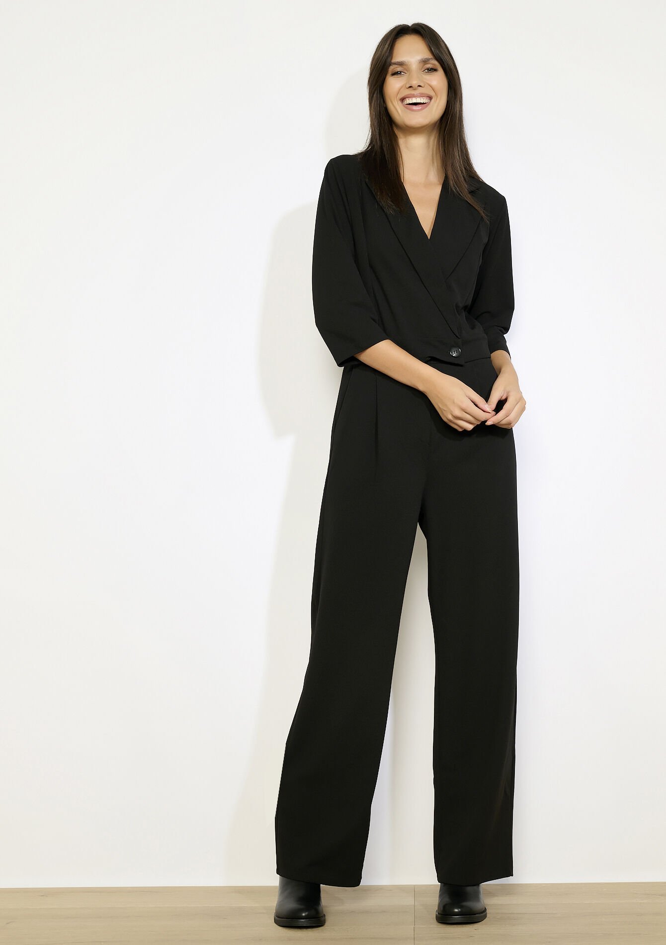 Getailleerde jumpsuit - BLACK - 06004671_1119