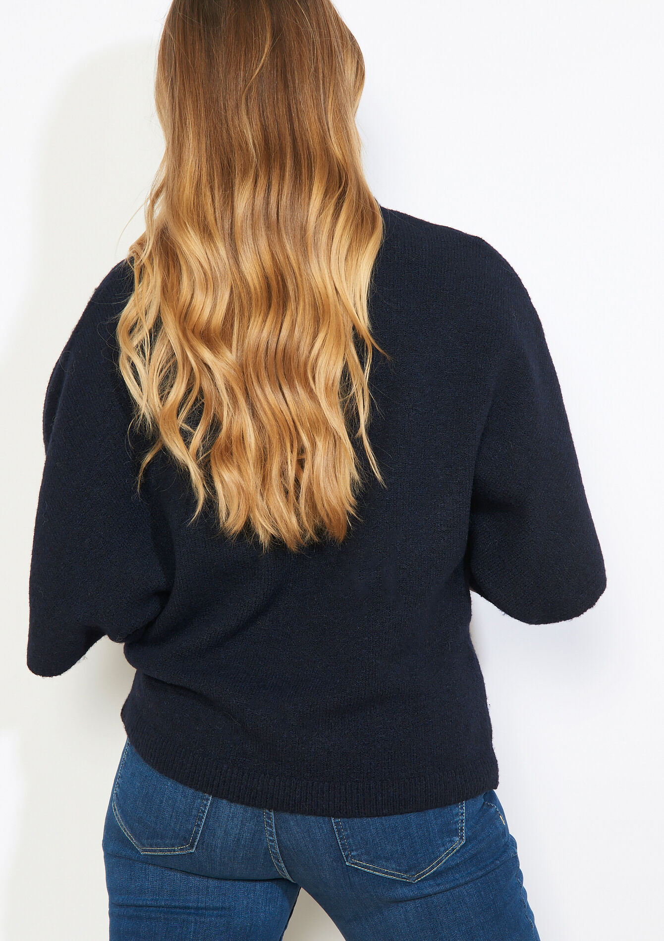 Sequin floral knit, Sequin floral knit - NAVY BASIC - 04007193_2723