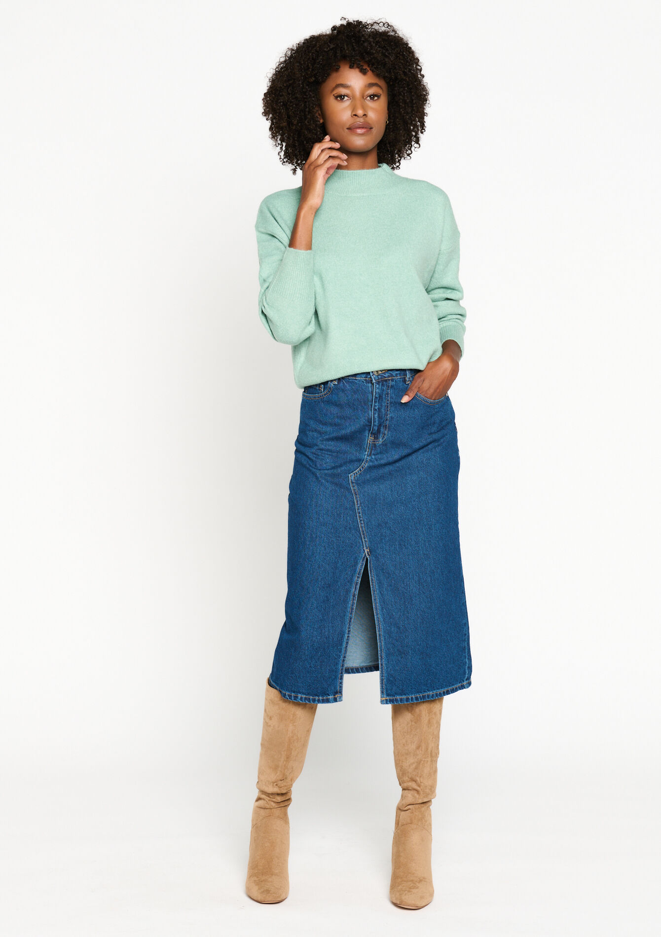 Basic pullover, Basic pullover - MINT GREEN - 1077023