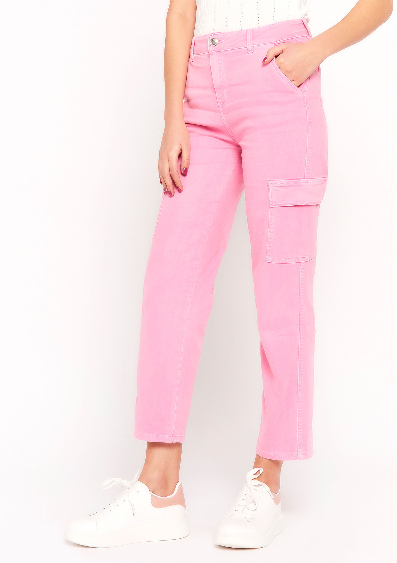 Cargo broek - PINK BUBBLEGUM - 06004363_1477