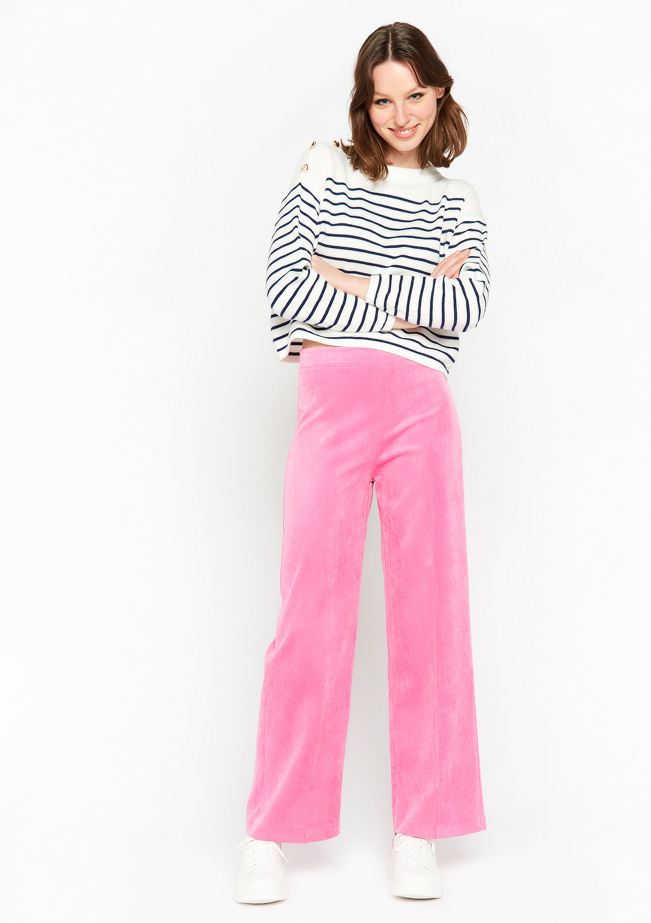 Corduroy trousers, Corduroy trousers - PINK BUBBLEGUM - 06600720_1477