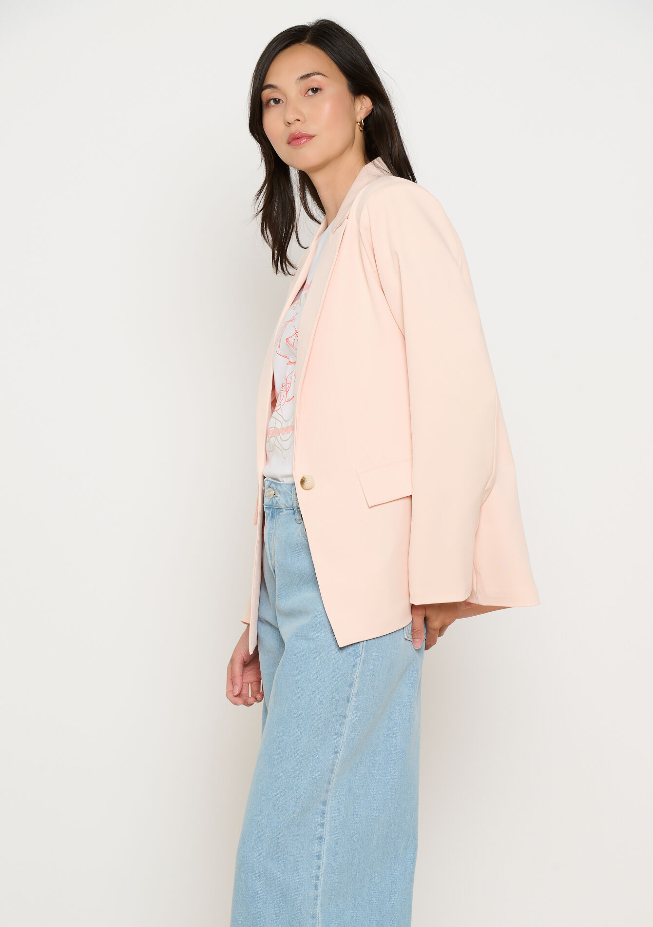 Getailleerde blazer, Getailleerde blazer - LIGHT PINK - 09101051_1303