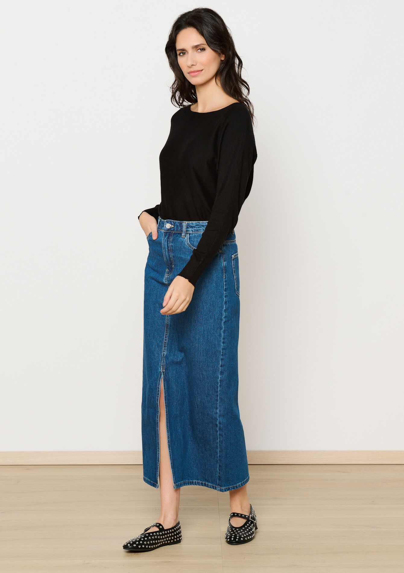 Trui met vleermuismouwen, Trui met vleermuismouwen - BLACK - 04006650_1119