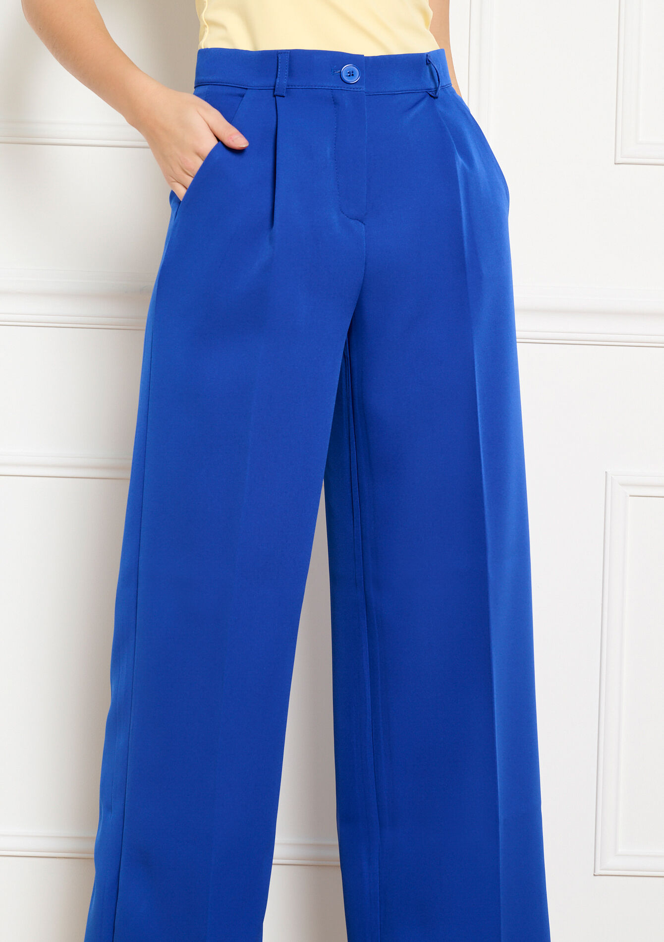 Pantalon large tailleur - BLUE FAIENCE - 06100809_1584