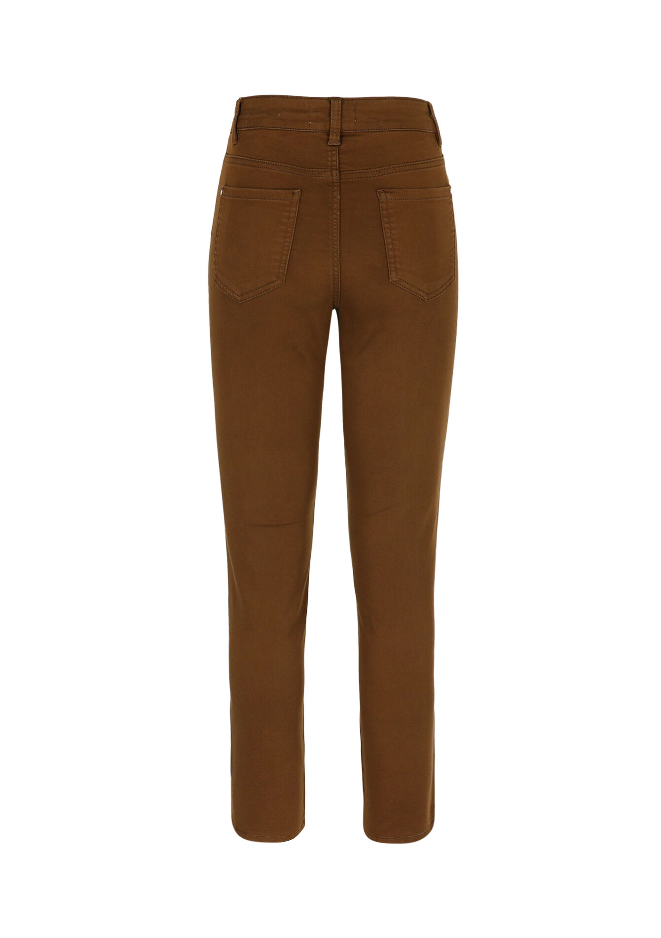 High waist slim trousers, High waist slim trousers - CAMEL CINNAMON - 06004578_3835