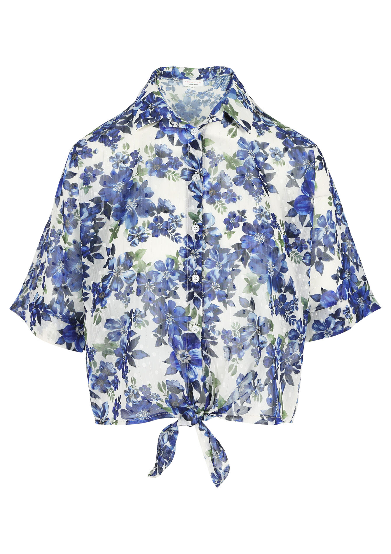 Hemd met bloemenprint - BLUE FAIENCE - 05702642_1584