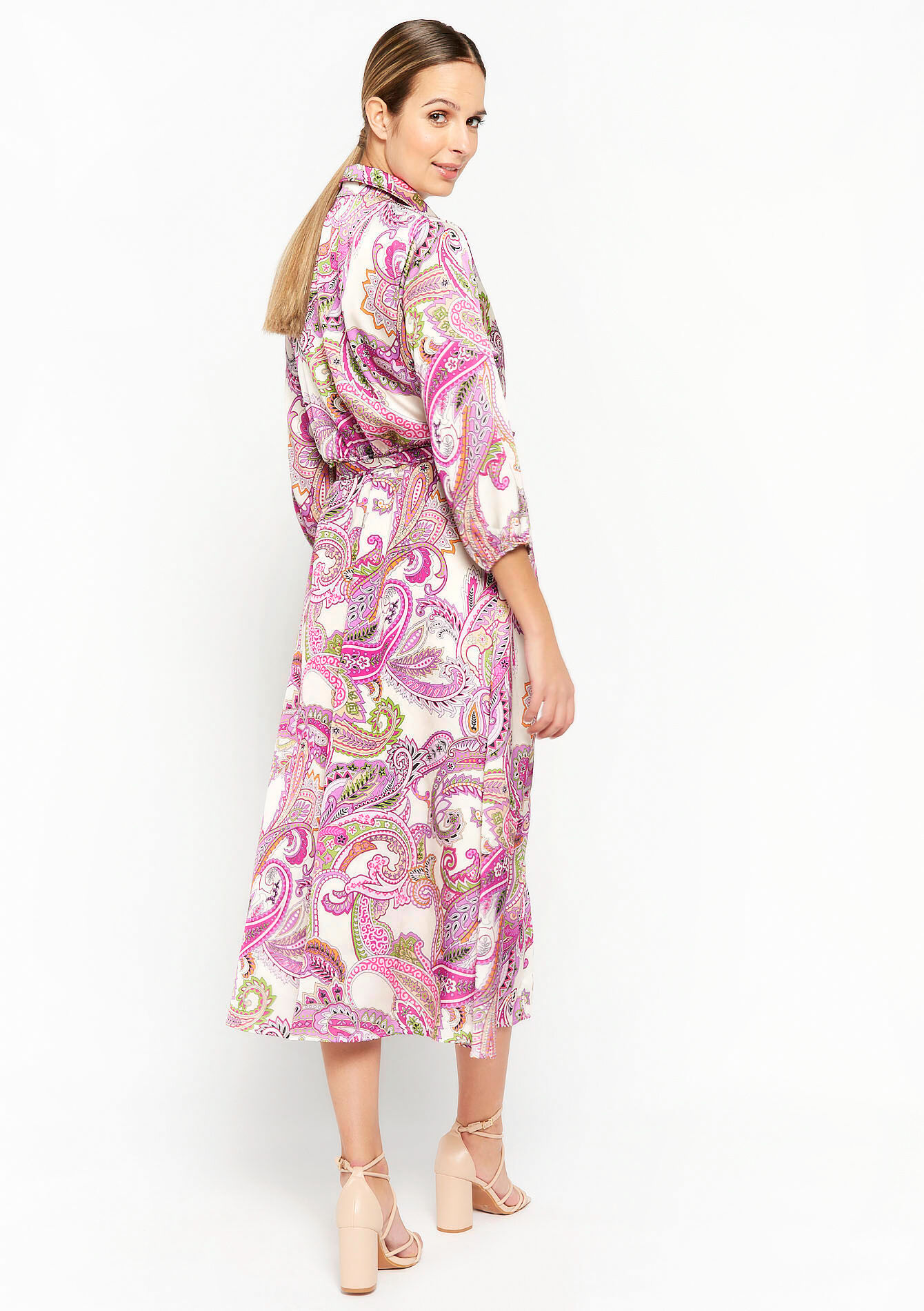 Shirt dress with paisley print, Shirt dress with paisley print - VIOLINE - 08601900_2576