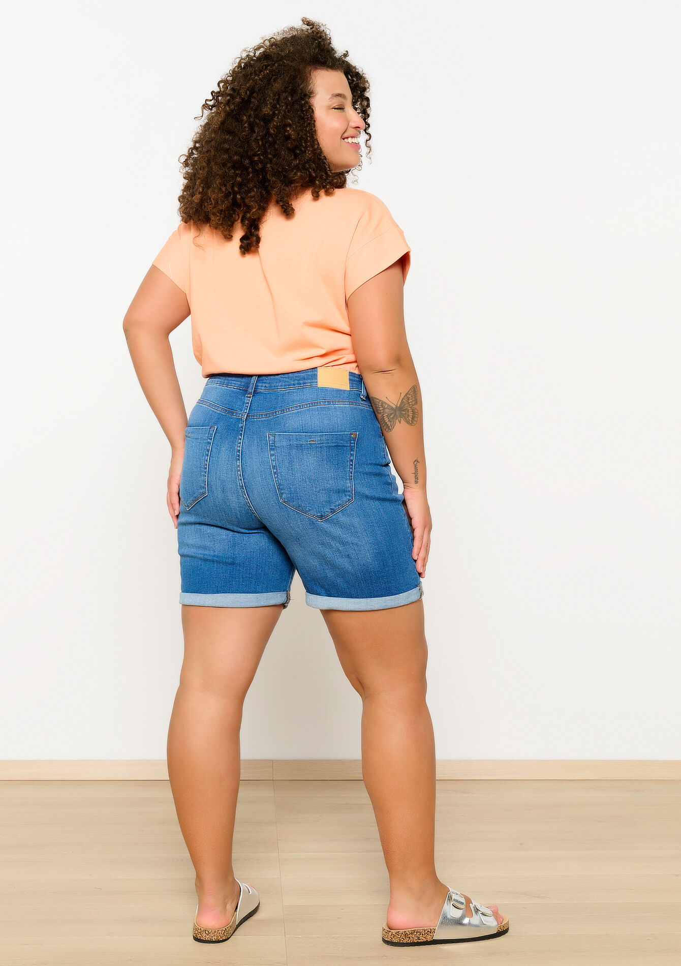 Denim short - MEDIUM BLUE - 22000514_0500