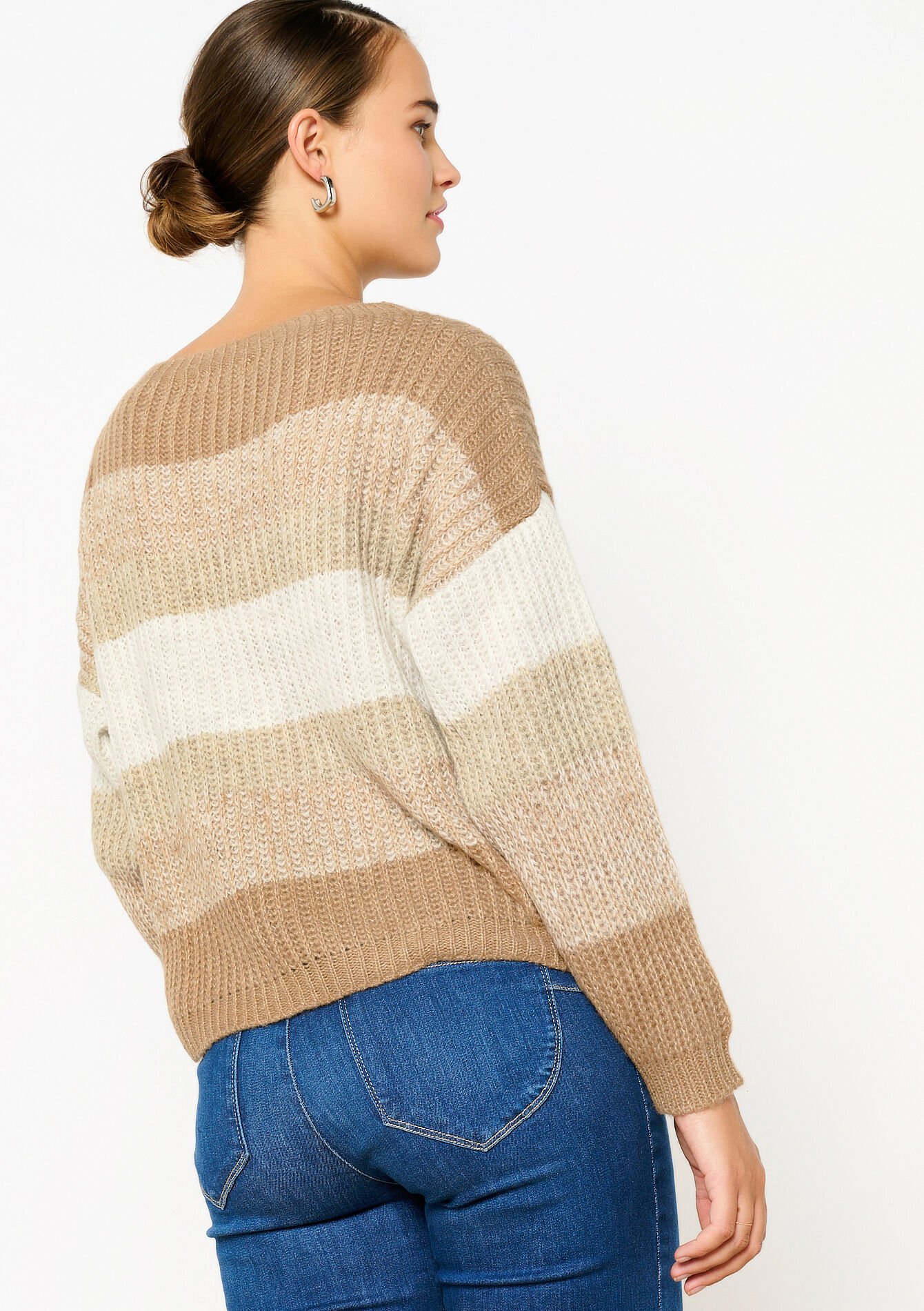 Trui met colourblock, Trui met colourblock - TAUPE - 04006682_1021