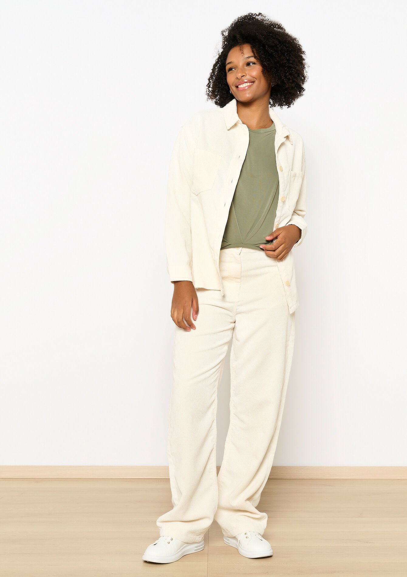 Corduroy broek, Corduroy broek - VANILLA WHITE - 06100627_1013