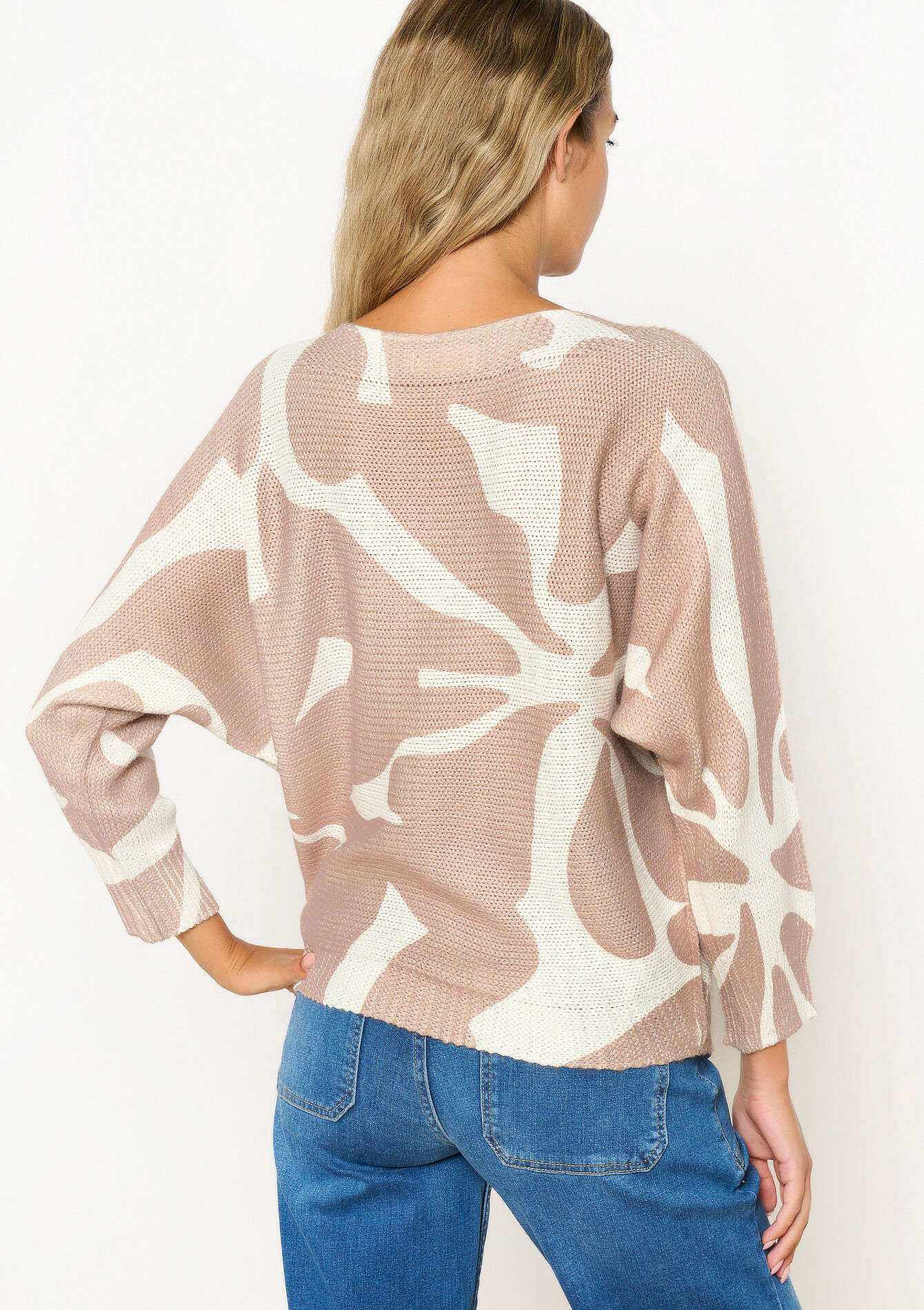 Pullover with batwing sleeves, Pullover with batwing sleeves - LIGHT TAUPE - 04006674_1020