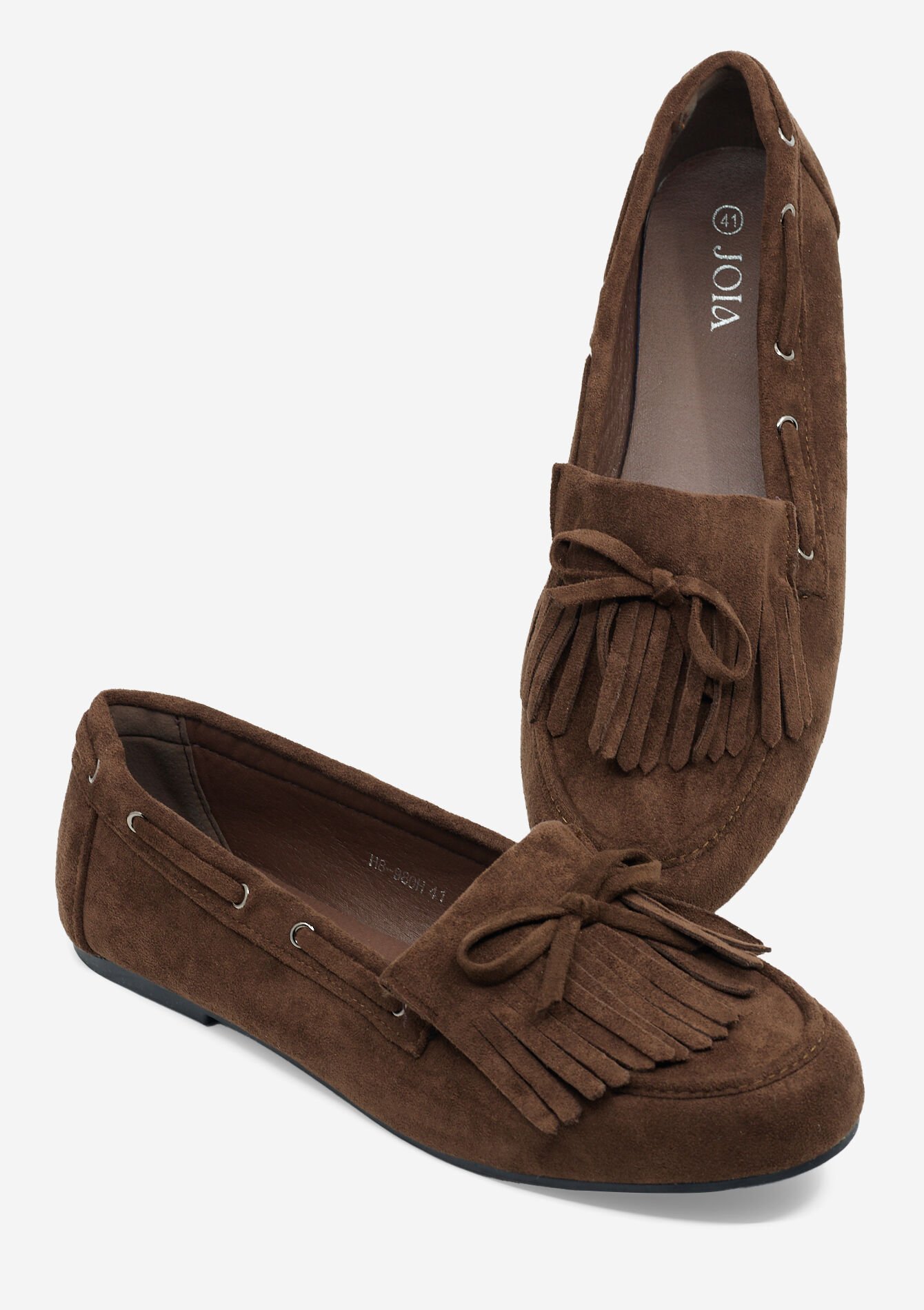 Loafer met franjes van suède, , hi-res