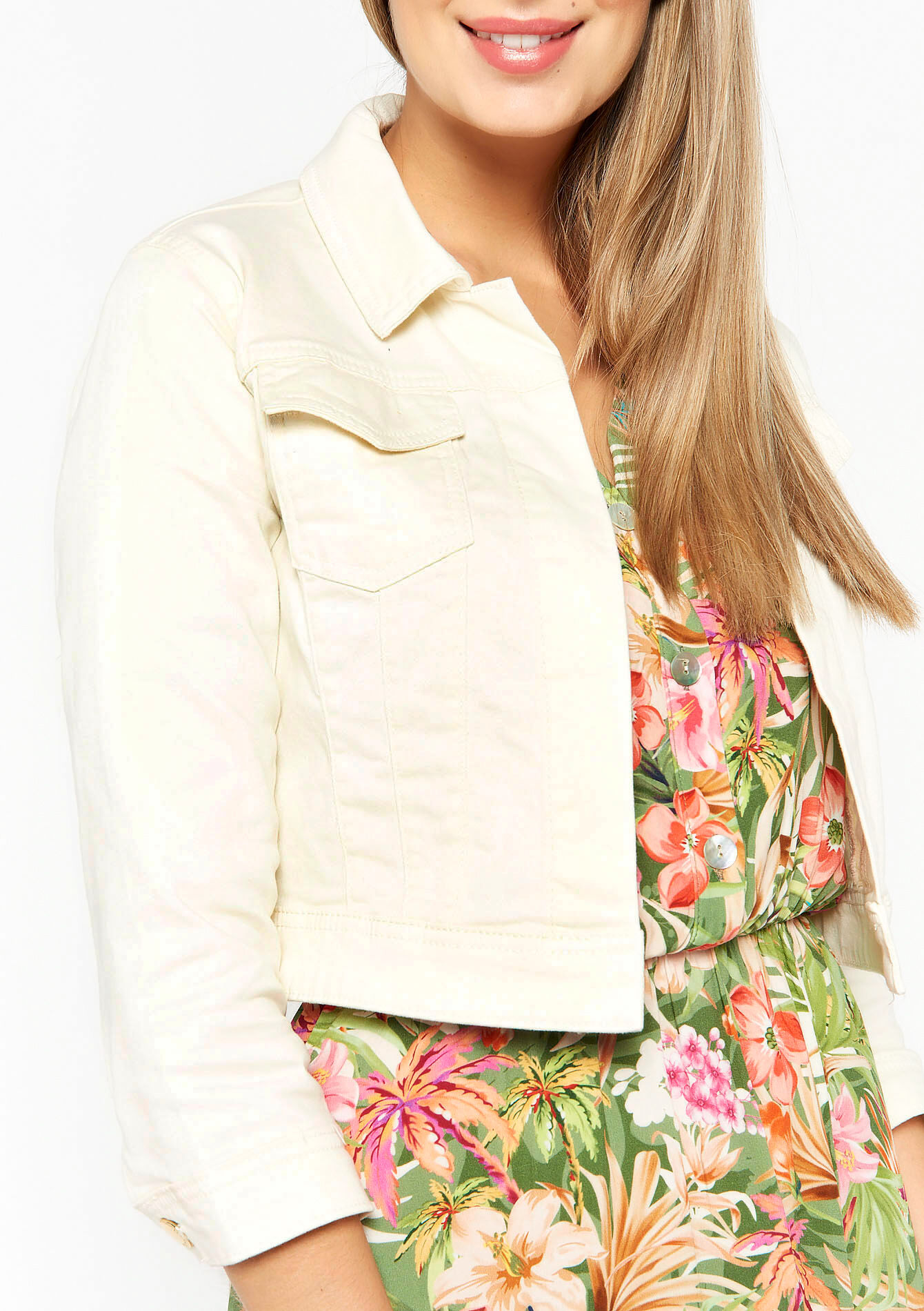 Short bolero - VANILLA WHITE - 09100678_1013