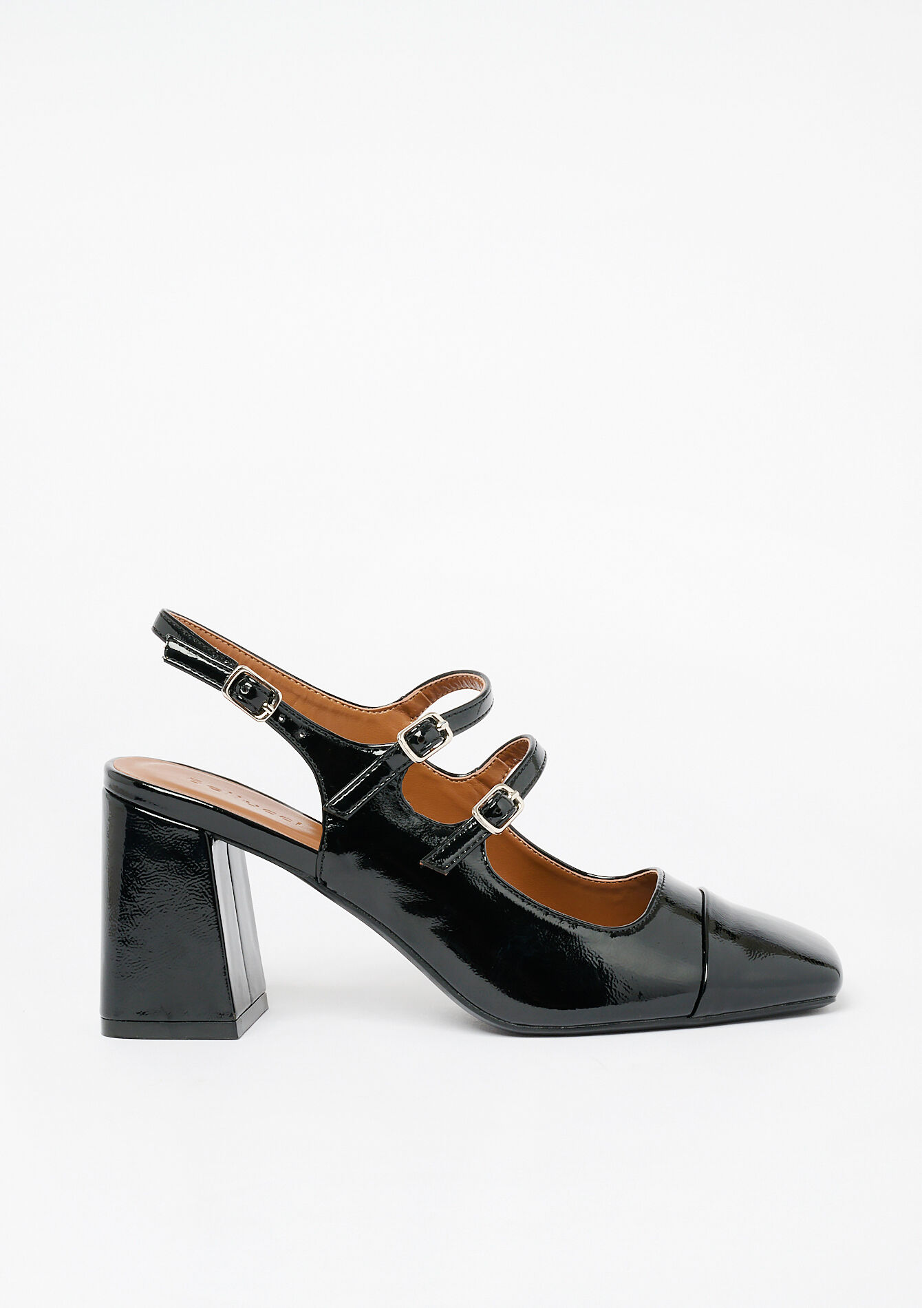 Gelakte slingback sandalen - BLACK - 13000780_1119