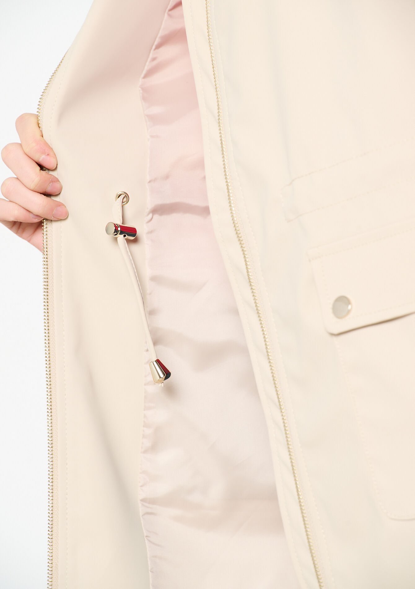 Lange gecoate parka, Lange gecoate parka - LT BEIGE - 23000724_2527