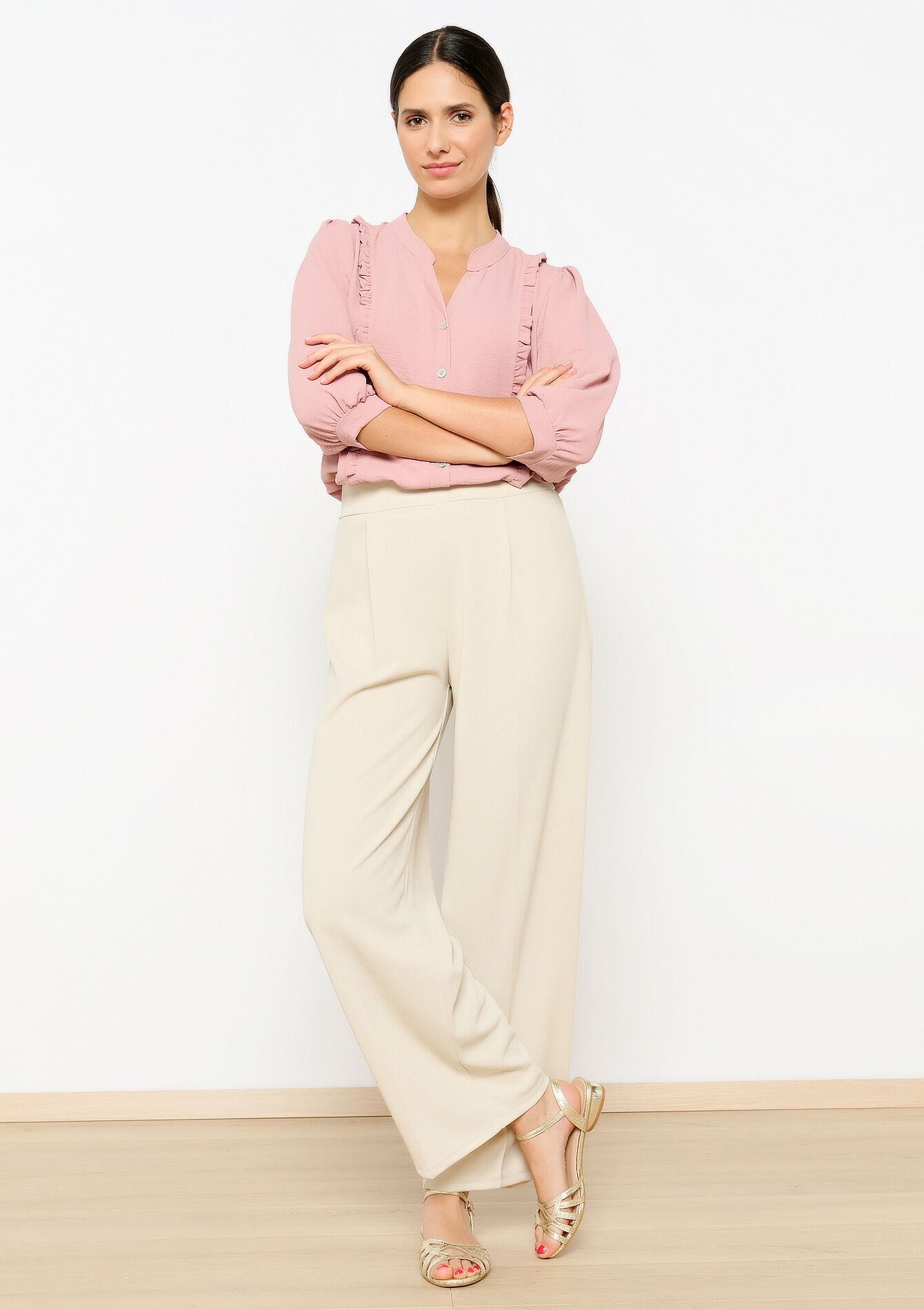 Losse broek, Losse broek - LT BEIGE - 06600823_2527