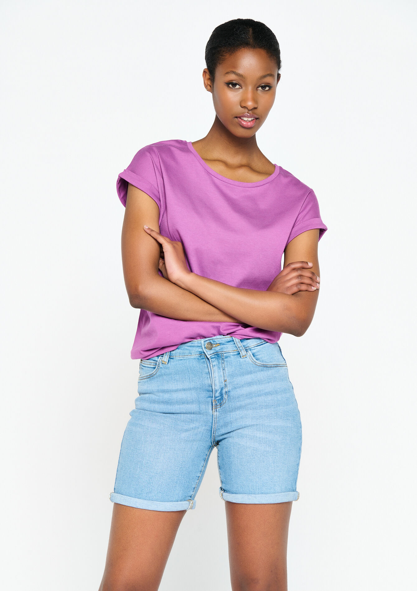 Short, Short - BLUE BLEACHED - 22000340_0502