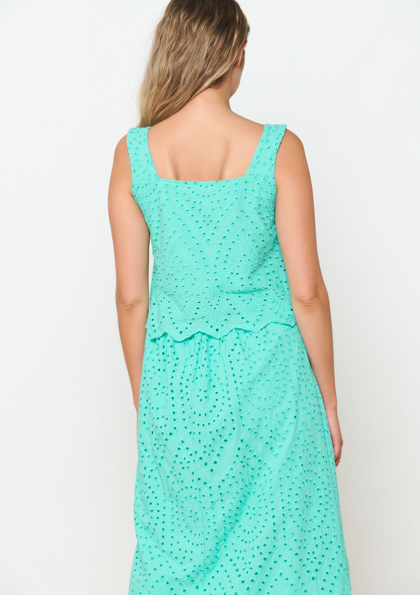 Top with broderie anglaise - MINT GREEN - 05702501_1723