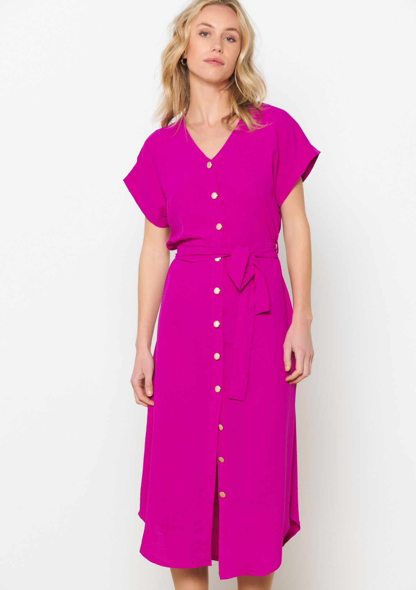 Midi shirt dress - VIOLINE - 08103596_2576