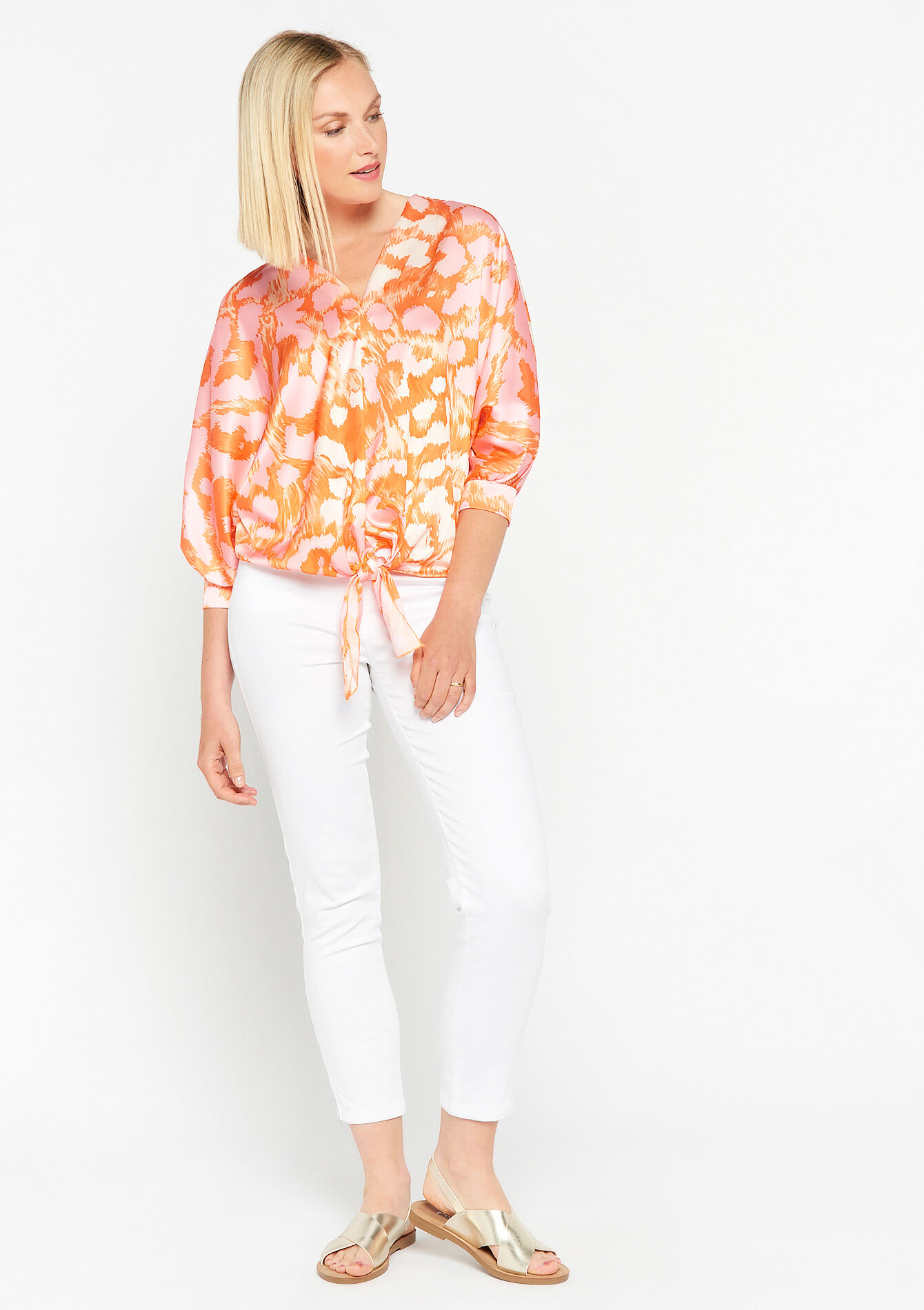 Blouse met vleermuismouwen, Blouse met vleermuismouwen - CORAL BRIGHT - 05702268_2007