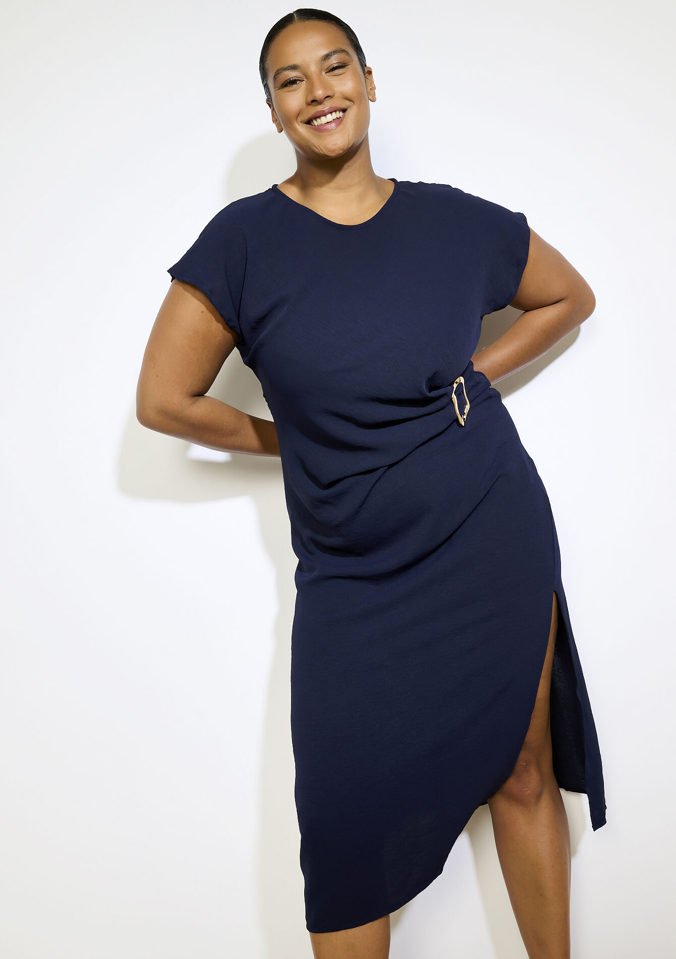 Robe longue boucle - NAVY BASIC - 08104239_2723