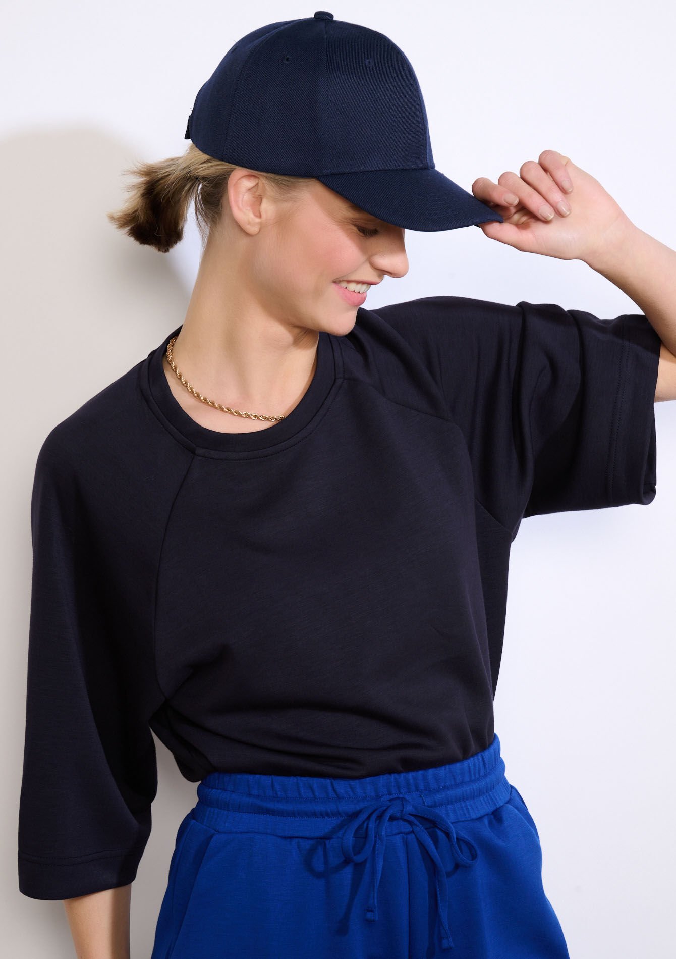 Casquette en coton - NAVY BLUE - 17002299_1651