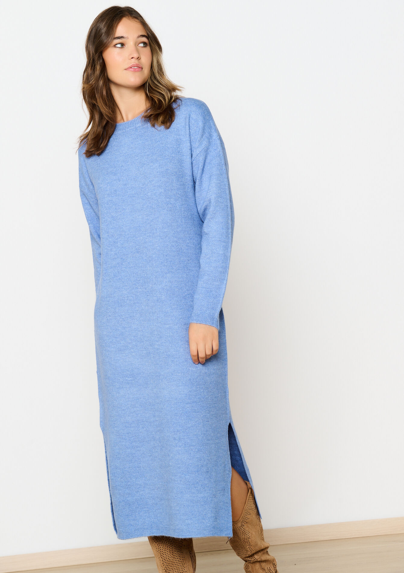 Robe pull mi-longue - BLUE DENIM - 08103551_1638