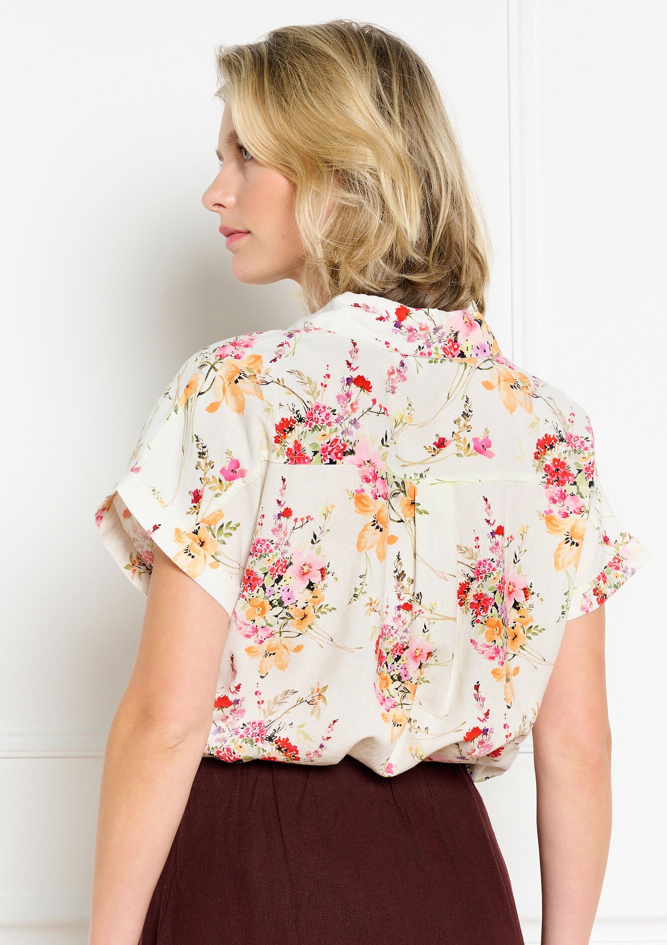 Luchtige blouse met print - VANILLA WHITE - 05702967_1013