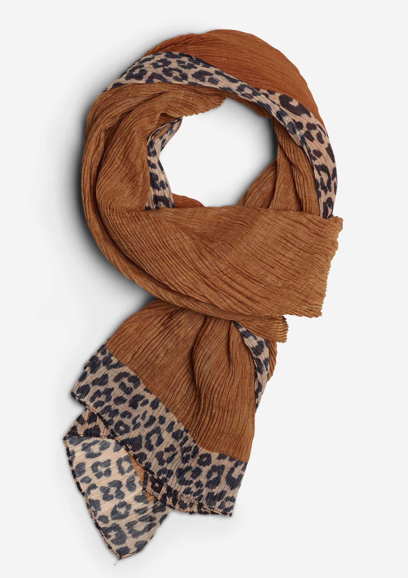 Geplooide sjaal met print, Geplooide sjaal met print, , hi-res