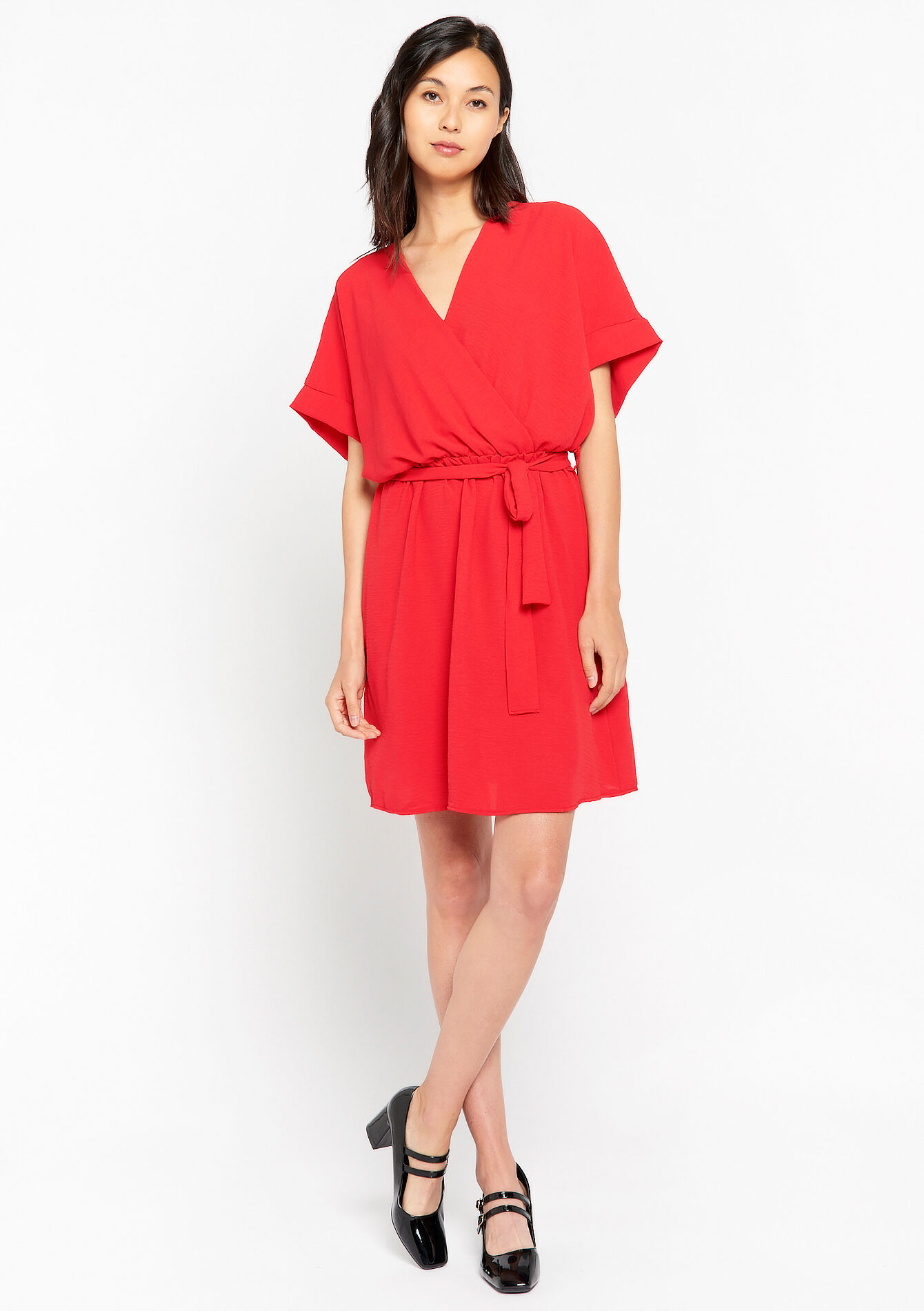 Jurk met vleermuismouwen, Jurk met vleermuismouwen - RED LOLLIPOP - 08103389_5301