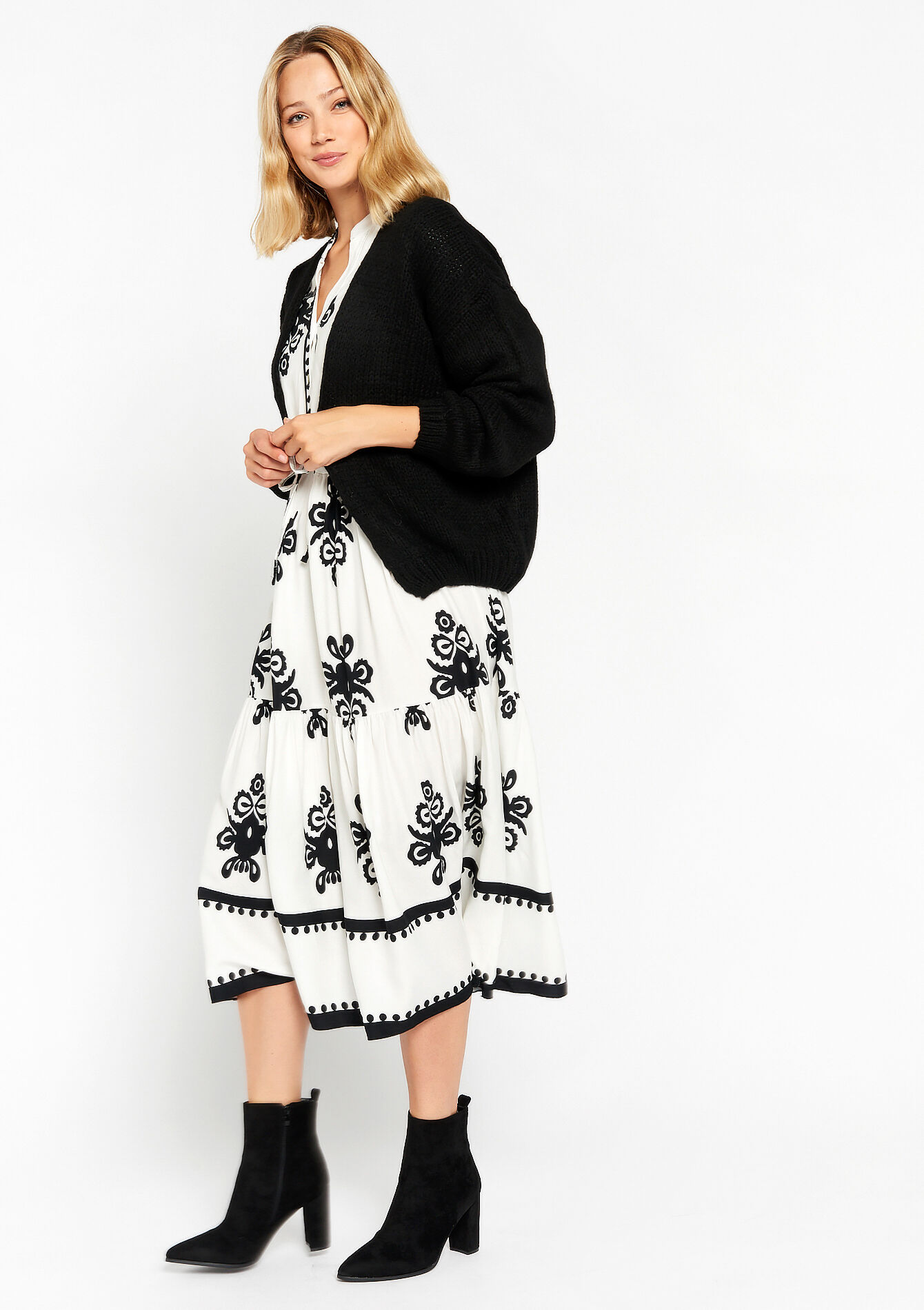 Open cardigan, Open cardigan - BLACK - 04101077_1119