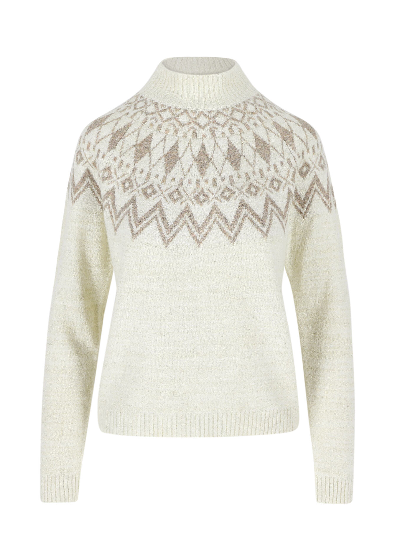 Jacquard sweater with lurex, Jacquard sweater with lurex - OFFWHITE - 04006586