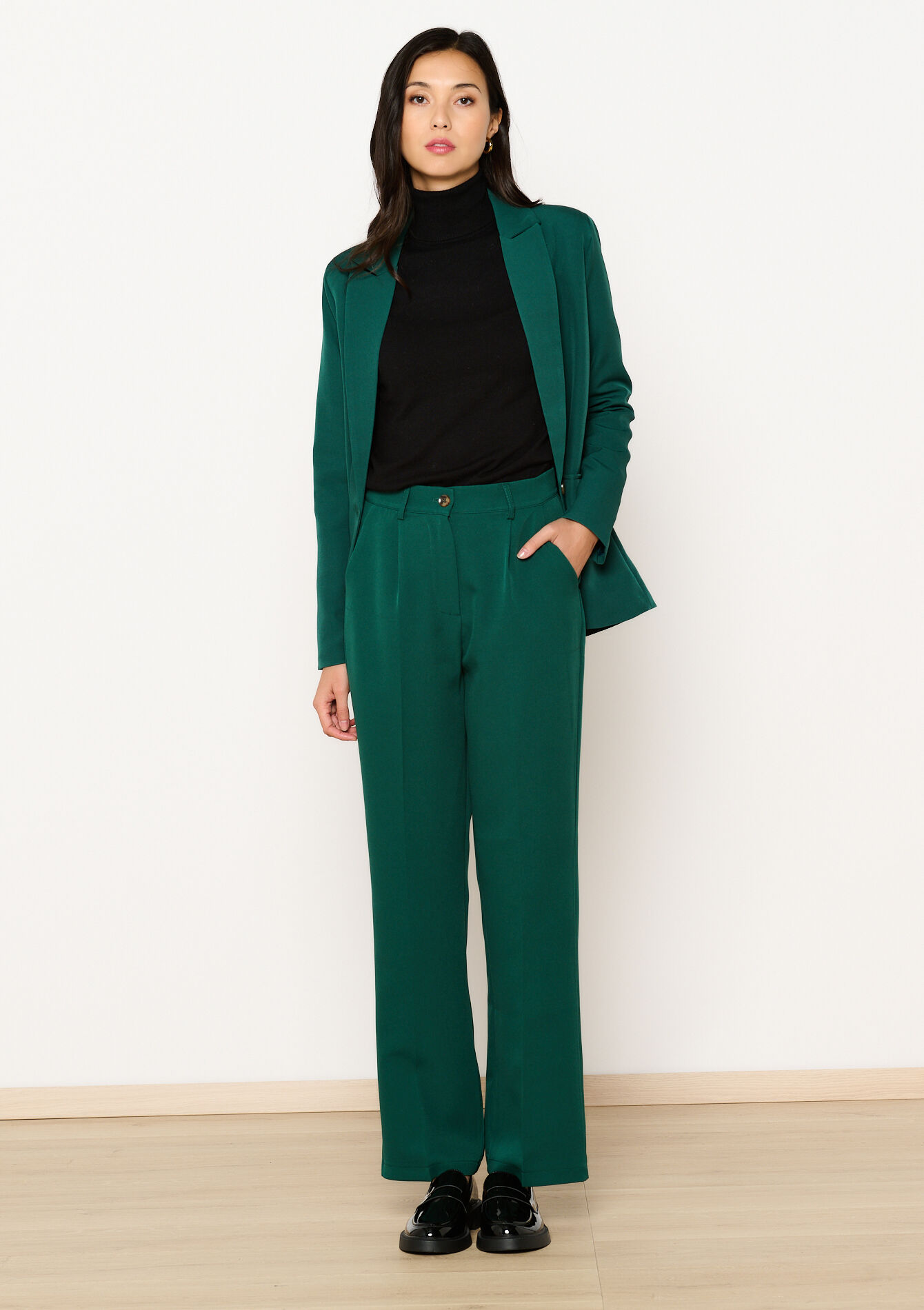 Pantalon coupe droite - BOTTLE GREEN - 06100655_1778