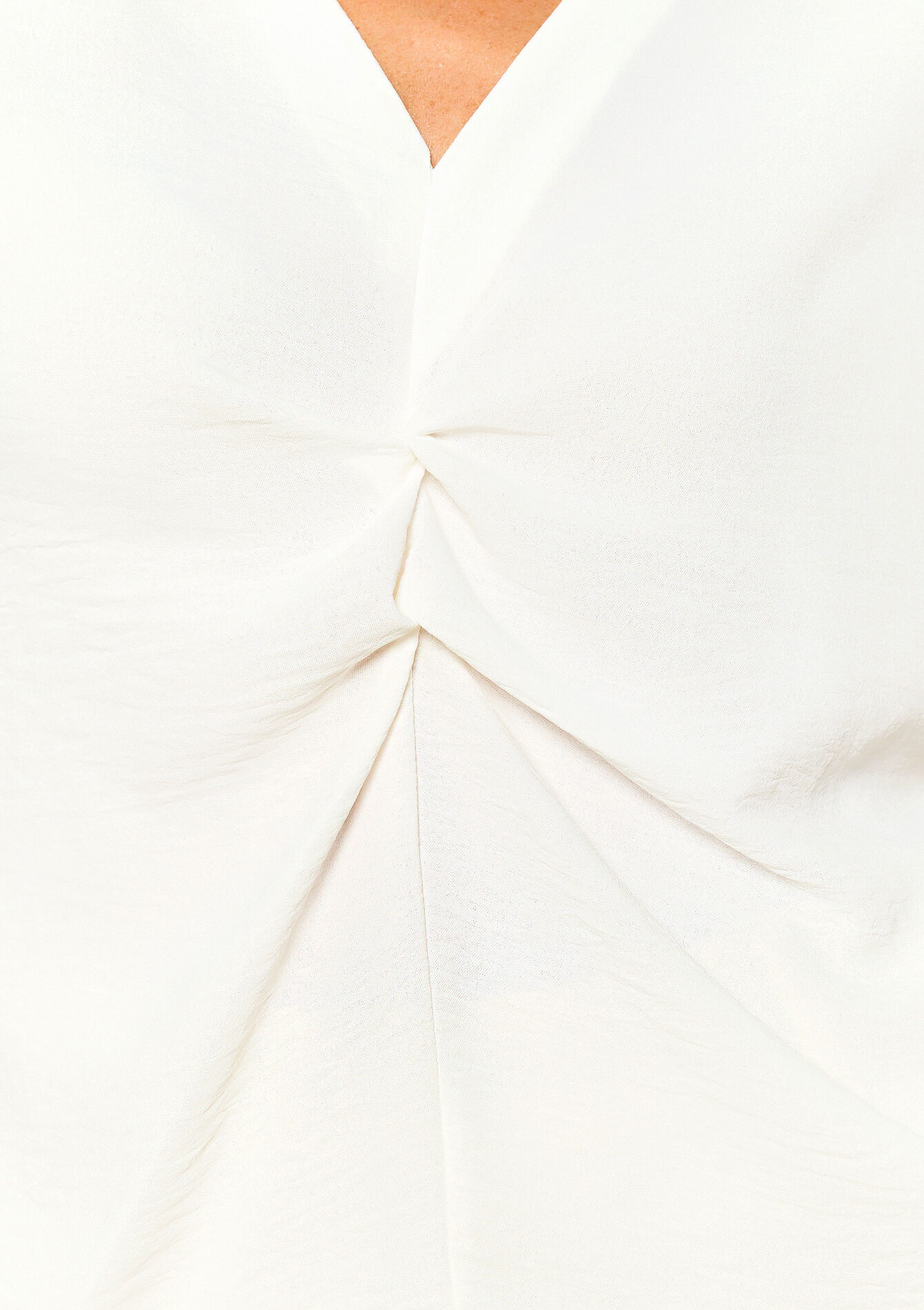 Blouse met V-hals, Blouse met V-hals - OPTICAL WHITE - 05702624_1019