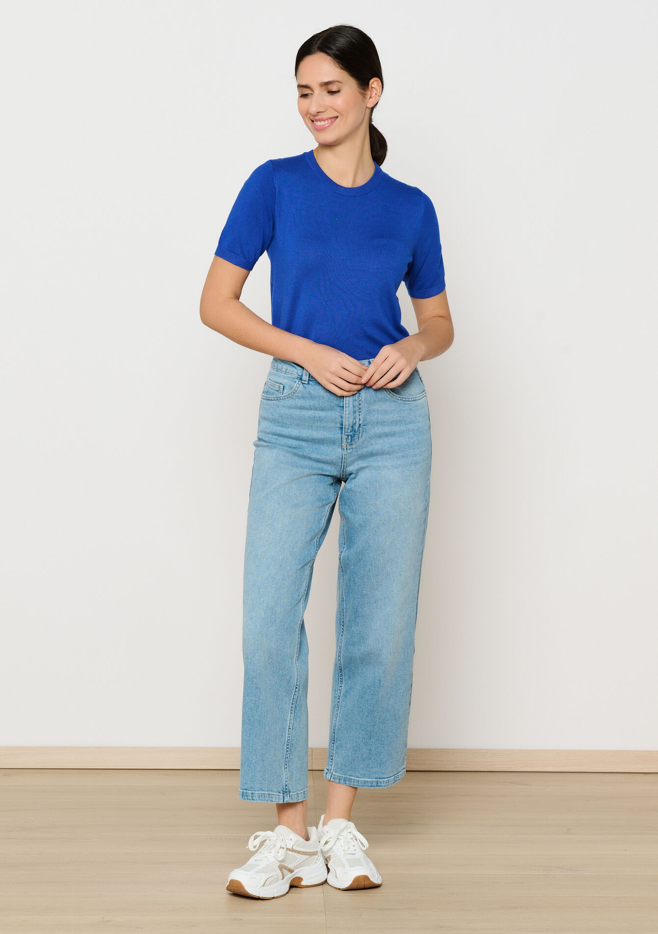 Trui met korte mouwen, Trui met korte mouwen - ELECTRIC BLUE - 04006653_1619