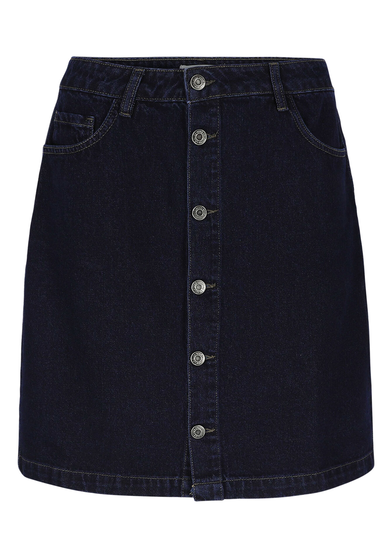 Knoopsluiting denimrok, Knoopsluiting denimrok - DARK BLUE - 07101382_0501