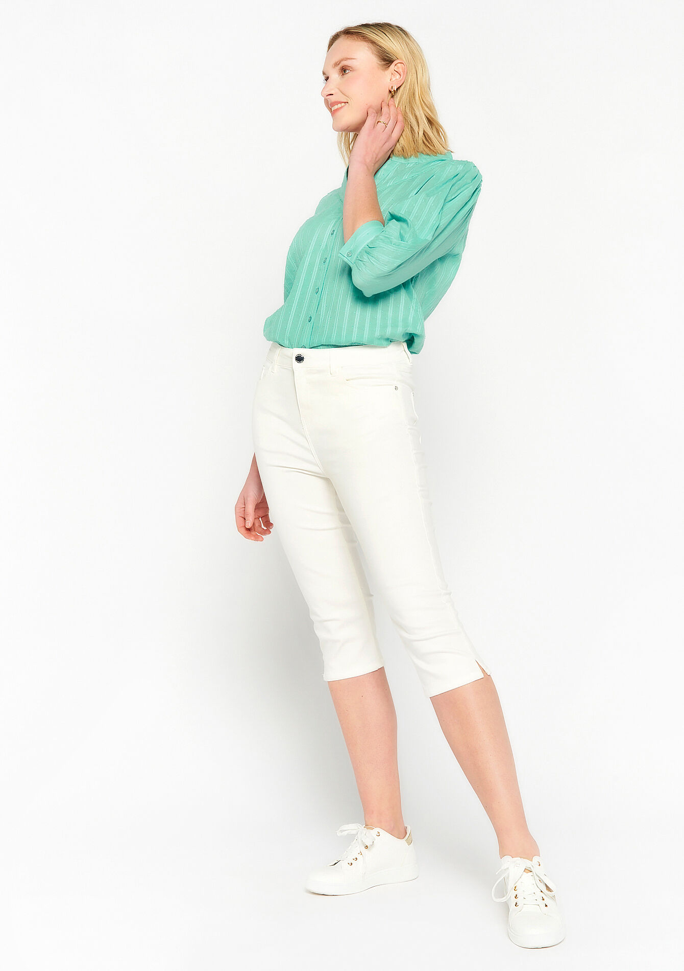 Cropped broek, Cropped broek - OFFWHITE - 06004301