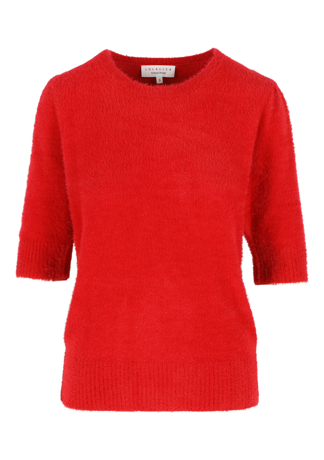 Pullover en maille poilue, Pullover en maille poilue - RED LIPSTICK - 04006502_5310
